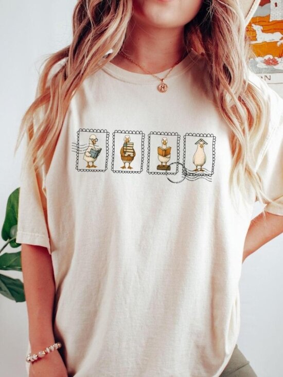 Posh M Other - Reading Tshirt Silly Goose Teacher Shirt Bookish Gifts for Librarian Shirt 189